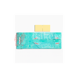 10x10x4 Inch | Aqua Blue Floral Print Collapsible Hamper Box with Rope Handle & 4 Cavities | Pack of 1