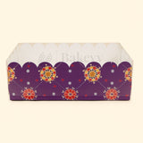 Purple Floral 2 Brownie Box With Transparent Lid | Pack of 50