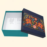 Pastel Green and Purple Lid- Printed Rigid Hamper Box| 1 Piece