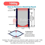 1Kg | 26x18Cm | Premium Stand-Up Kraft Pouch With Full Window | Resealable, Durable & Food-Safe Packaging | Pack Of 100
