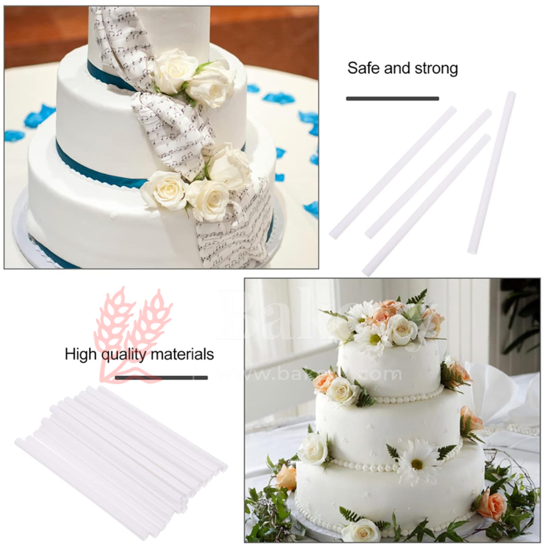 30x2 Cm | Plastic Dowel Rods for Tiered Cake Construction | Pack of 4