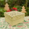 9x9x6 cm | Gold Printed Rigid Gift Box | Hamper Box | Pack of 1