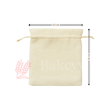 Foam Synthetic Jute Drawstring Gift Pouch with Golden Strings