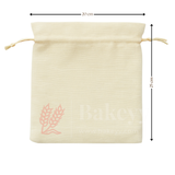 Foam Synthetic Jute Drawstring Gift Pouch with Golden Strings