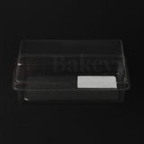 Disposable Rectangle PET box with Lid | Pack of 50| Suitable for Brownie, Desserts