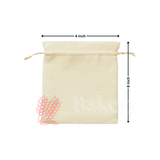 Foam Synthetic Jute Drawstring Gift Pouch with Golden Strings