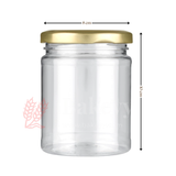 Elegant Clear Storage Jars with Stylish Golden Lids | Pack of 12