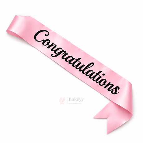 Congratulations Celebration Party Sash | Premium Satin Script Design | Pack of 1