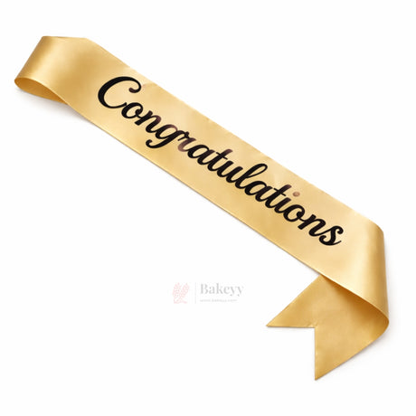 Congratulations Celebration Party Sash | Premium Satin Script Design | Pack of 1