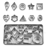 Cookie Cutter Set with Tin Storage Box | Premium Metal Finish | 30 Pcs per pack | Pack of 1
