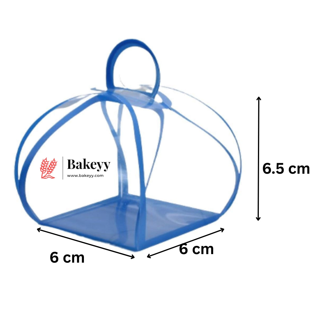 Royal Blue Bloom Dome Gift Boxes | PVC Chocolate Box | Gift Box | Goodie Box | Pack of 10