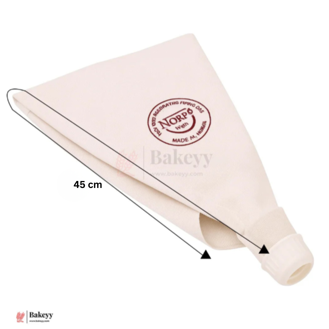 Reusable Cotton Piping Bag with Plastic Coupler | 1Pc