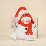 Christmas Goodie Box with Handle | Festive Treat & Gift Box | Pack of 10