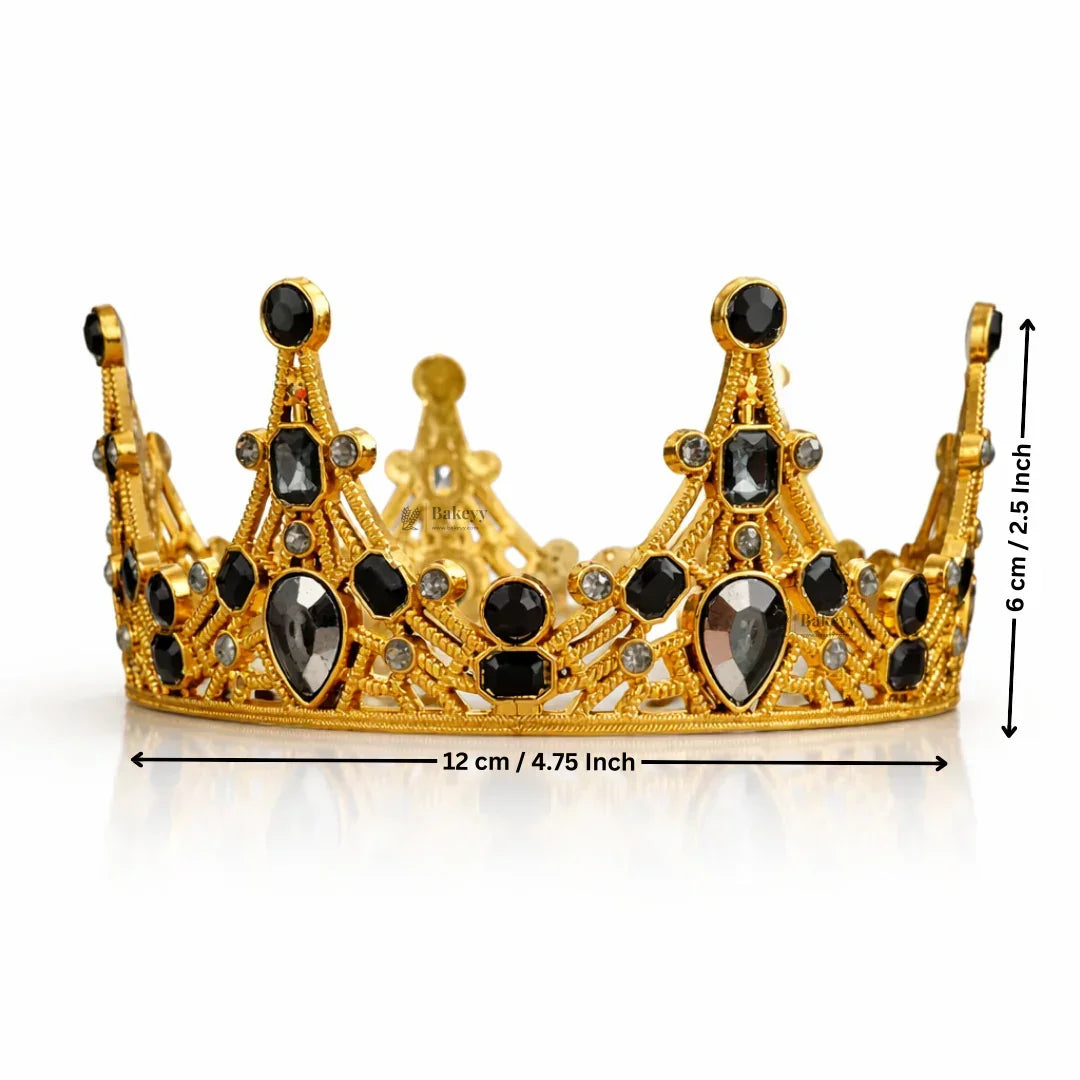 Luxury Plastic Crown Topper | Premium Cake Decoration | 1 Piece - Bakeyy.com - India - Luxury Plastic Crown Topper | Premium Cake Decoration | 1 Piece - Design 7 170.00