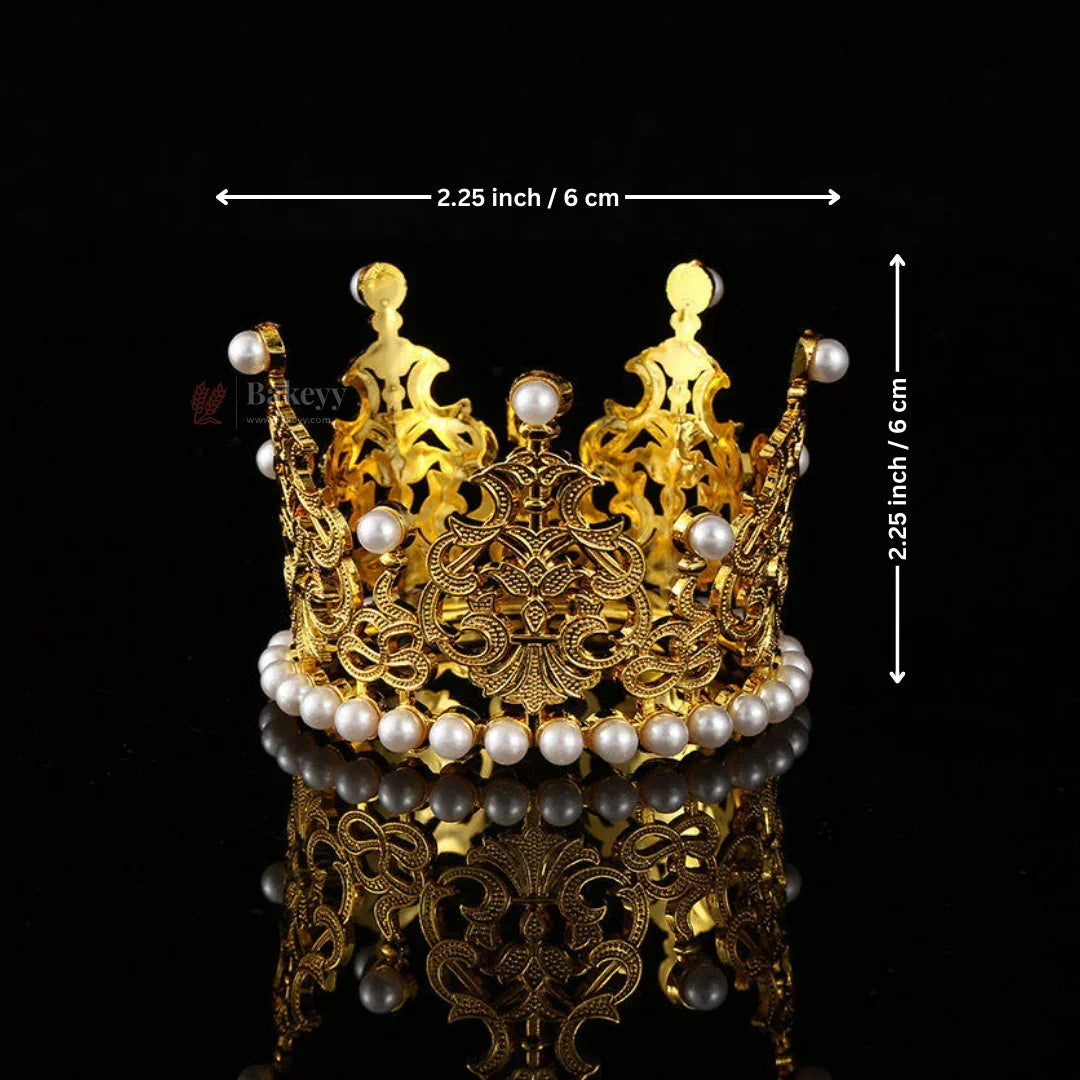 Luxury Plastic Crown Topper | Premium Cake Decoration | 1 Piece - Bakeyy.com - India - Luxury Plastic Crown Topper | Premium Cake Decoration | 1 Piece - Design 1 70.00