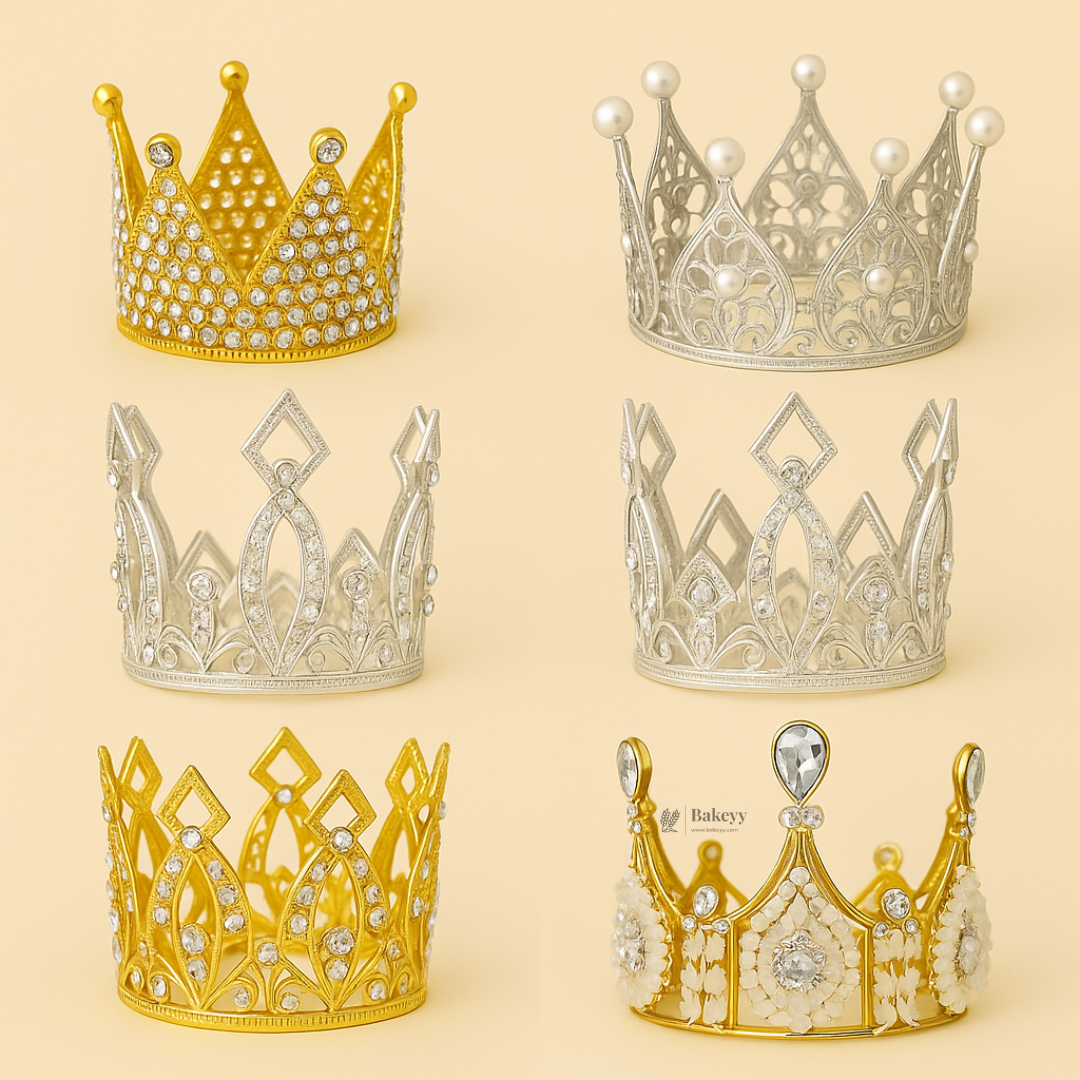 Luxury Plastic Crown Topper | Premium Cake Decoration | 1 Piece