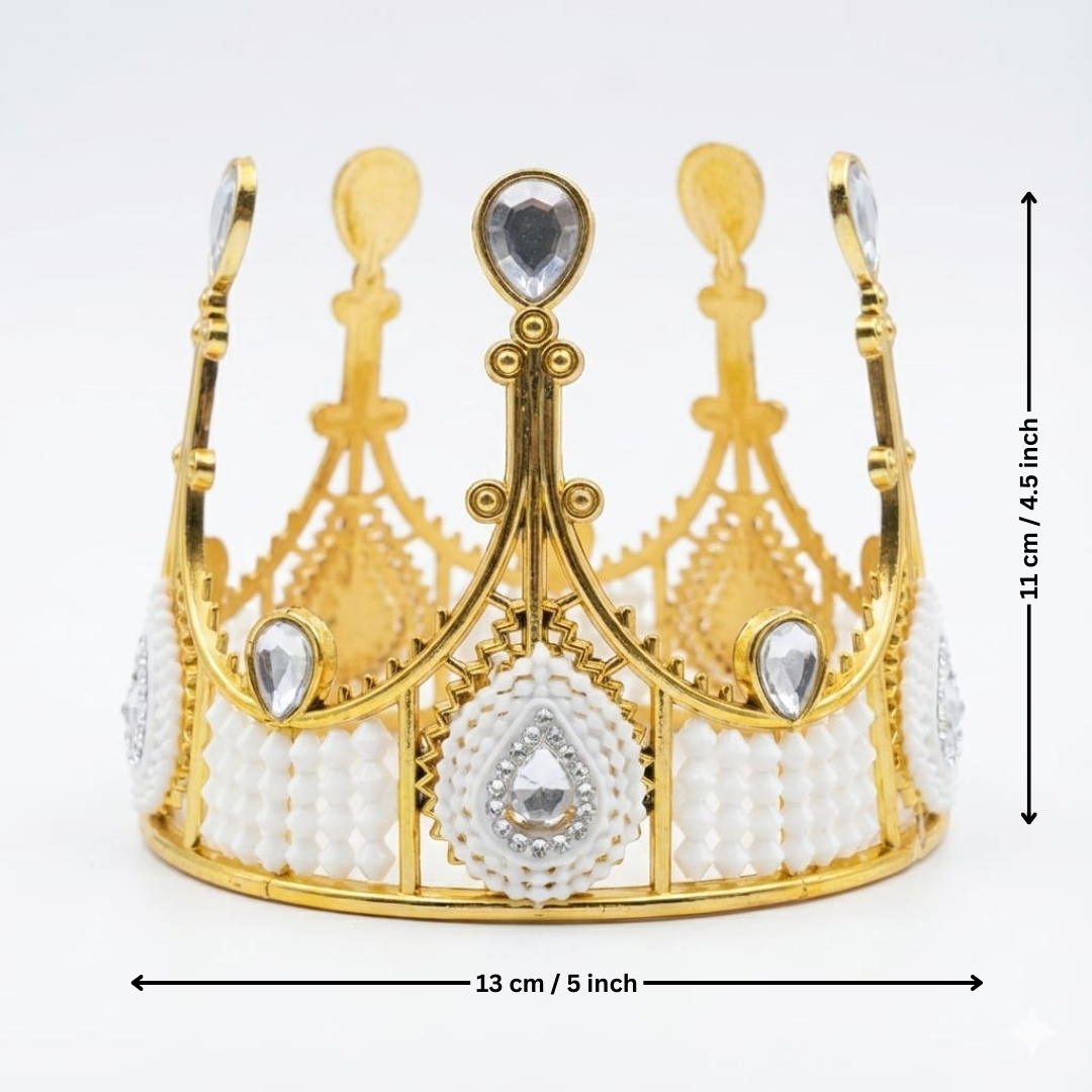 Luxury Plastic Crown Topper | Premium Cake Decoration | 1 Piece