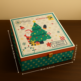 Christmas Luxury MDF Cardboard Hamper Box | Green | Gift Box | 1 Piece