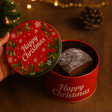 Happy Christmas Gift Plum Cake Tin Box | 250 g | Pack of 6