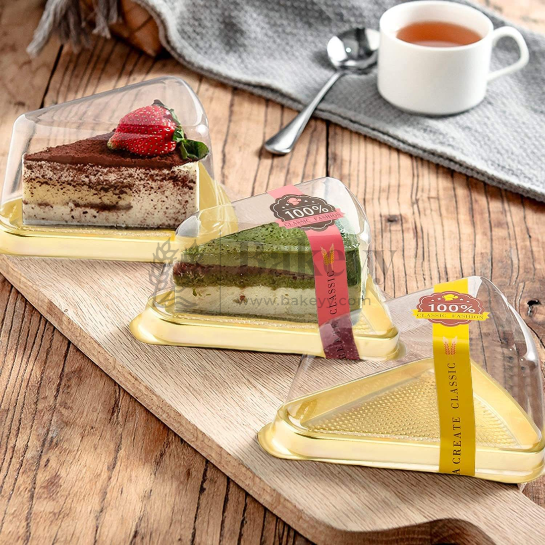 Triangle Pastry Boxes with Clear Dome Lid | Pack of 50