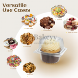 2.5x3.5 Inch | Clear Stackable 1 Cupcake Box | Pack of 50