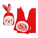 Rabbit Ear Candy Gift Bags | Cute Plastic Bags | Bunny Party Favors | Pack of 50