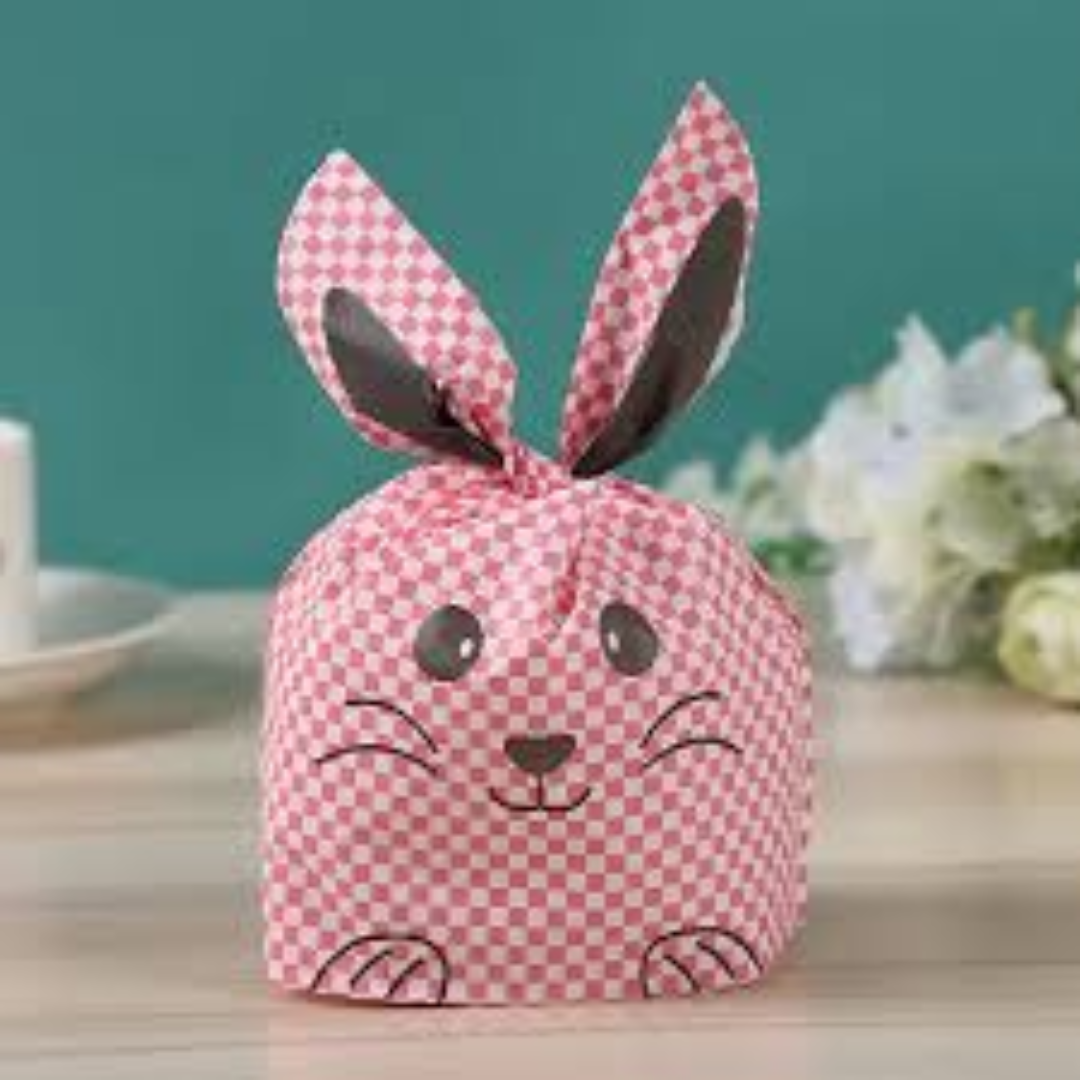 Rabbit Ear Candy Gift Bags | Cute Plastic Bags | Bunny Party Favors | Pack of 50