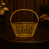Oval Metal Hamper Basket | Gifting and Decorative Purpose | 1 Piece