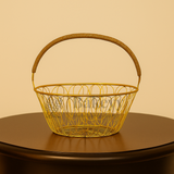 Oval Metal Hamper Basket | Gifting and Decorative Purpose | 1 Piece
