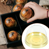 Mini Dome Cupcake & Pastry Container | Gold Base with Clear Lid | Pack Of 50