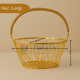 Oval Metal Hamper Basket | Gifting and Decorative Purpose | 1 Piece