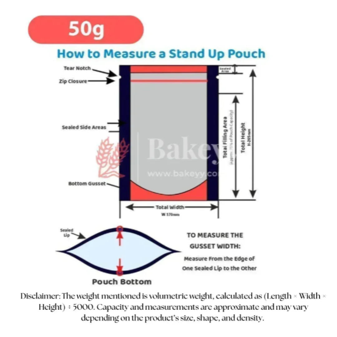 Kraft Zip Lock Pouch | Brown | Standing Pouch | Pack of 100