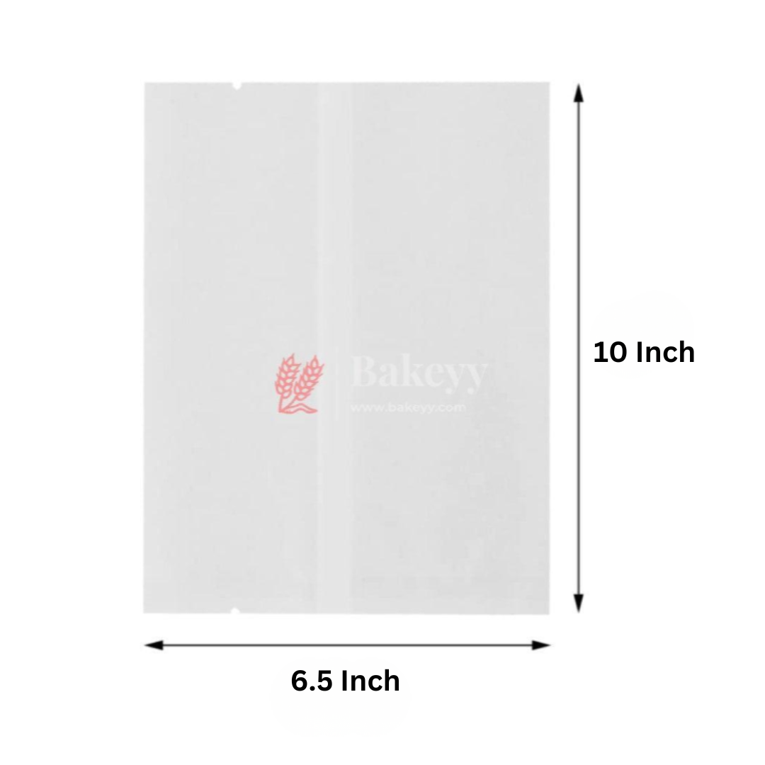 Cookie Pouches | Paper Bags | Glassine Bags | Flat Bakery Sleeves | White | Pack of 100