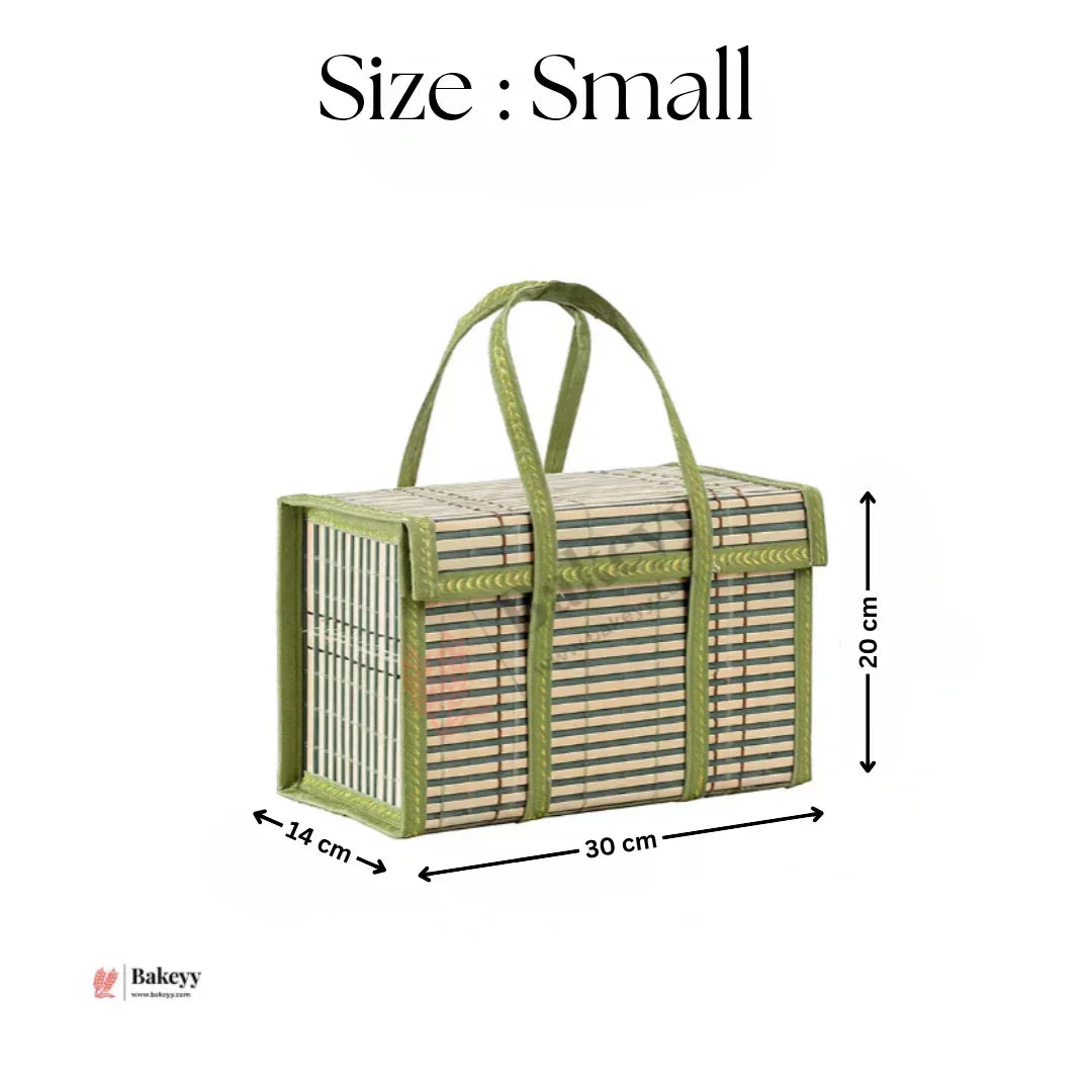 Green Wooden baskets | 1 Piece - Bakeyy.com - India - Green Wooden baskets | 1 Piece - Small 300.00