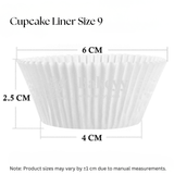 White Colour Cupcake Liners | Baking Cup | Pack of 1000
