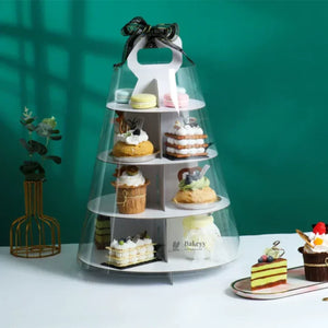 Cupcake_Stand_With_Transparent_Dome_Cover2 - Bakeyy.com