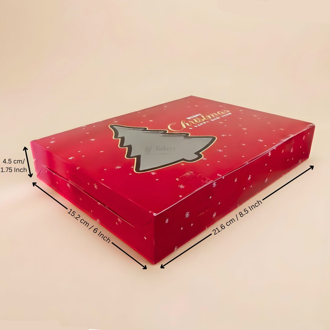 Premium Christmas Brownie Gift Box | Tree Window Brownie Box | Pack of 25