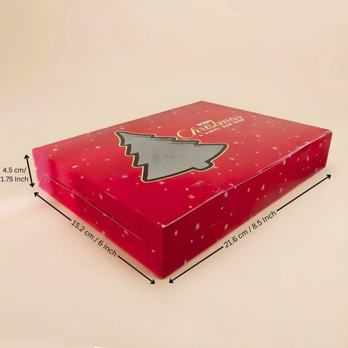 Premium Christmas Brownie Gift Box | Tree Window Brownie Box | Pack of 25