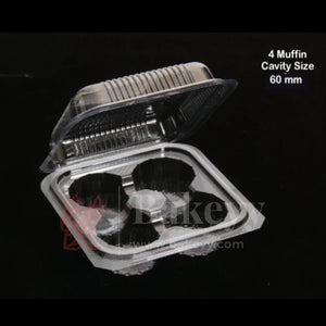 Clear Stackable Cavity Cupcake Boxes | Pack of 25 - Bakeyy.com - India - Clear Stackable Cavity Cupcake Boxes | Pack of 25 - 2 Cupcake | Pack of 25