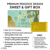 Half Kg Sweet Box | Premium Peacock Design Sweet & Gift Box | Elegant Festive Packaging | Pack Of 10