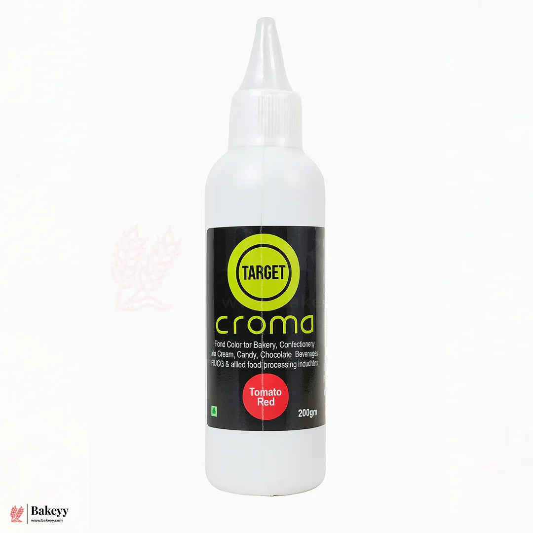 Target Croma Tomato Red Food Color – 200g Bottle for Bakery, Confectionery & Beverages