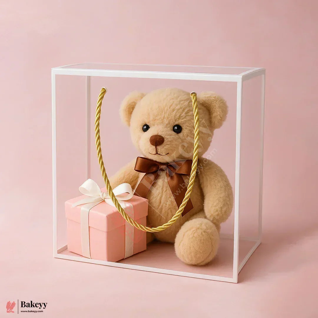 Transparent PVC Hamper Box with Rope Handle – 25x25x10cm Pack Of 10 - Bakeyy.com - India - Transparent PVC Hamper Box with Rope Handle – 25x25x10cm Pack Of 10 - Default Title