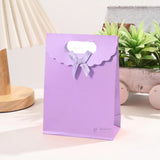 5x7 Inch | Plain Paper D Cut Bags | Elegant Gift Bags with Ribbon | Pack of 12