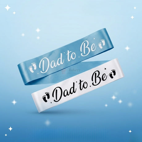 DadtoBeSatinPartySashBabyShowerSashwithBlackLettering_2 - Bakeyy.com
