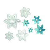 8 petal Daisy Flower Fondant Cutters Set | Pack of 4