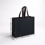 DarkNavyBlueLaminatedCarryBagwithKraftBorderFrame_2 - Bakeyy.com