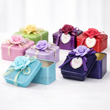 Decorative Metal Tin Box with Ribbon | Assorted Colors & Designs | Pack of 6