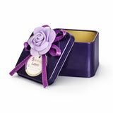 Decorative Metal Tin Box with Ribbon | Assorted Colors & Designs | Pack of 6