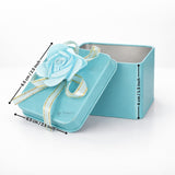 Decorative Metal Tin Box with Ribbon | Assorted Colors & Designs | Pack of 6