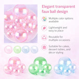 Decorative Transparent Faux Balls for Cake & Party Styling | Cake Décor | Pack of 12